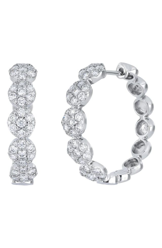 Bony Levy Mika Diamond Hoop Earrings | Nordstrom