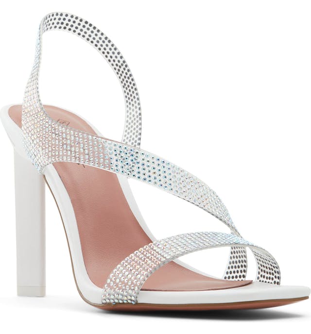 CALL IT SPRING Brianna Crystal Embellished Clear Strap Stiletto Sandal | Nordstromrack