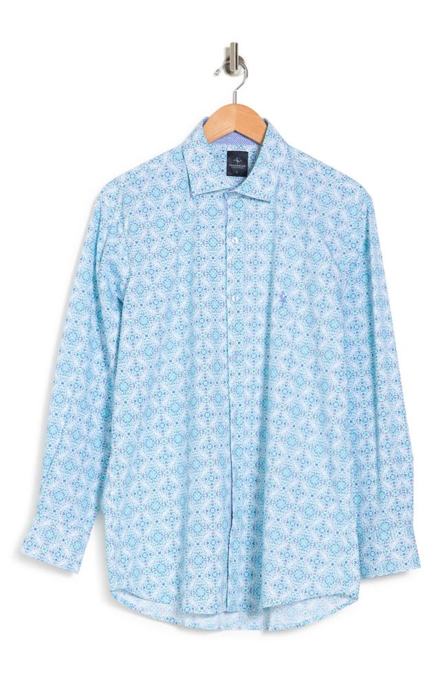 TailorByrd Medallion Print Woven Stretch Shirt | Nordstrom