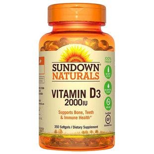 Sundown Naturals Vitamin D3 2000 IU Dietary Supplement Softgels | Walgreens