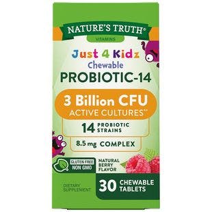 Nature's Truth Probio Kids Chewable 3 Billion 30 Tabs Natural Berry | Walgreens