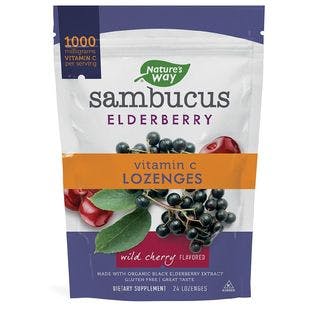 Nature's Way Sambucus Vitamin C Lozenges Wild Cherry | Walgreens