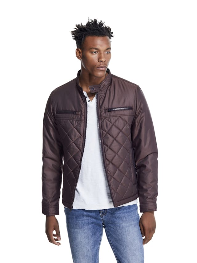 Asher Quilted Moto Jacket | GUESS Factory
