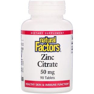 Natural Factors, Zinc Citrate, 50 mg, 90 Tablets - iHerb