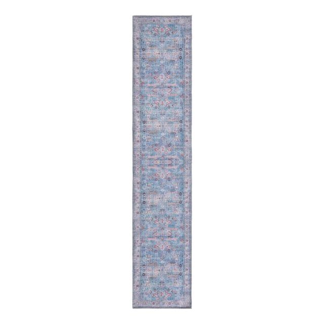Langley Street Machine Washable Haight Floral Area Rug in Blue & Reviews | Wayfair