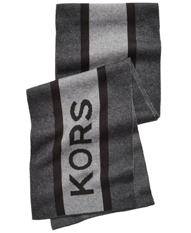 Michael Kors Men's Striped Logo Scarf & Reviews - Hats, Gloves & Scarves - Men - Macy's