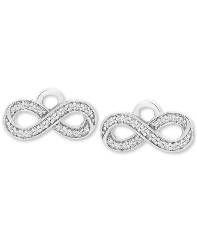 Macy's Diamond Infinity Earring Charms (1/10 ct. t.w.) in Sterling Silver & Reviews - Earrings - Jewelry & Watches - Macy's