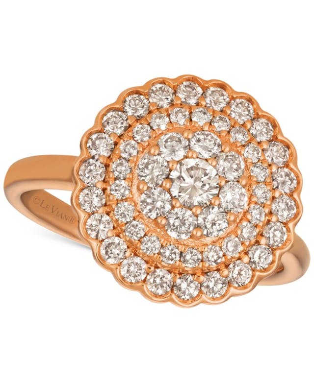 Le Vian Strawberry & Nude™ Diamond Halo Cluster Ring (1 ct. t.w.) in 14k Rose Gold & Reviews - Rings - Jewelry & Watches - Macy's