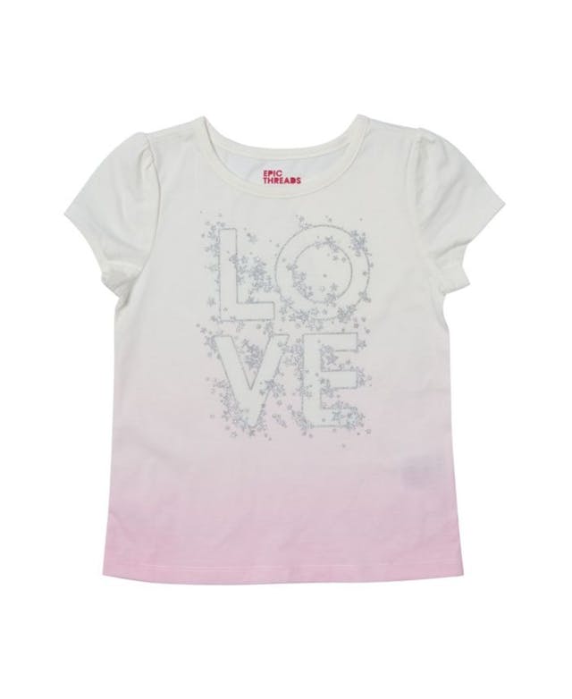 Epic Threads Little Girls Short Sleeve Graphic with Text Tee & Reviews - Shirts & Tops - Kids - Macy's