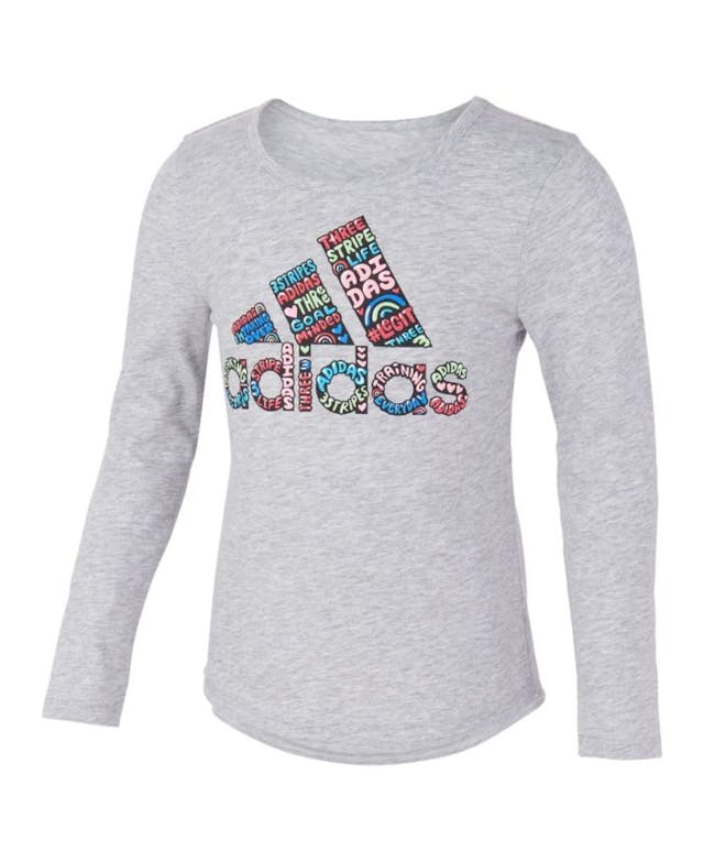 Adidas Toddler Girls Long Sleeve Scoop Neck Tee & Reviews - Shirts & Tops - Kids - Macy's