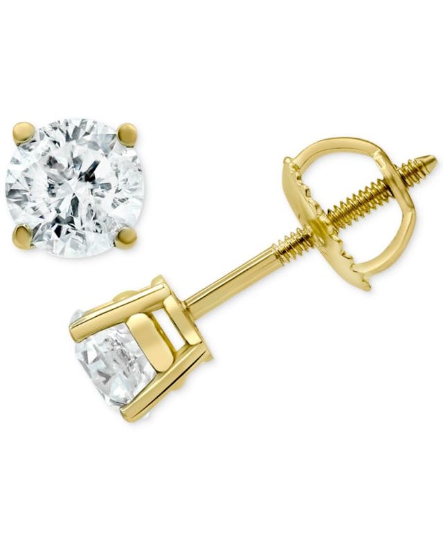 Macy's Diamond Stud Earrings (1 ct. t.w.) in 14k Gold & Reviews - Earrings - Jewelry & Watches - Macy's