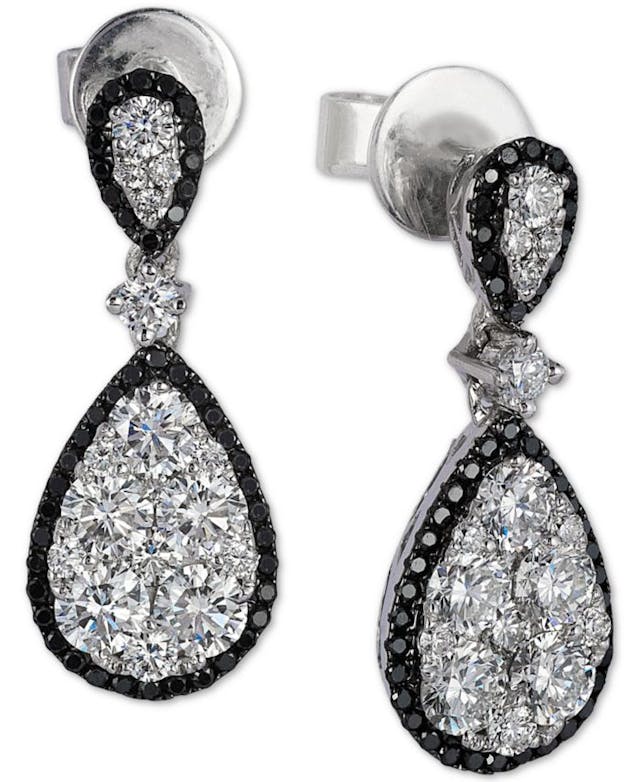Le Vian Red Carpet® Diamond Teardrop Cluster Drop Earrings (1-3/8 ct. t.w.) in 14k White Gold & Reviews - Earrings - Jewelry & Watches - Macy's