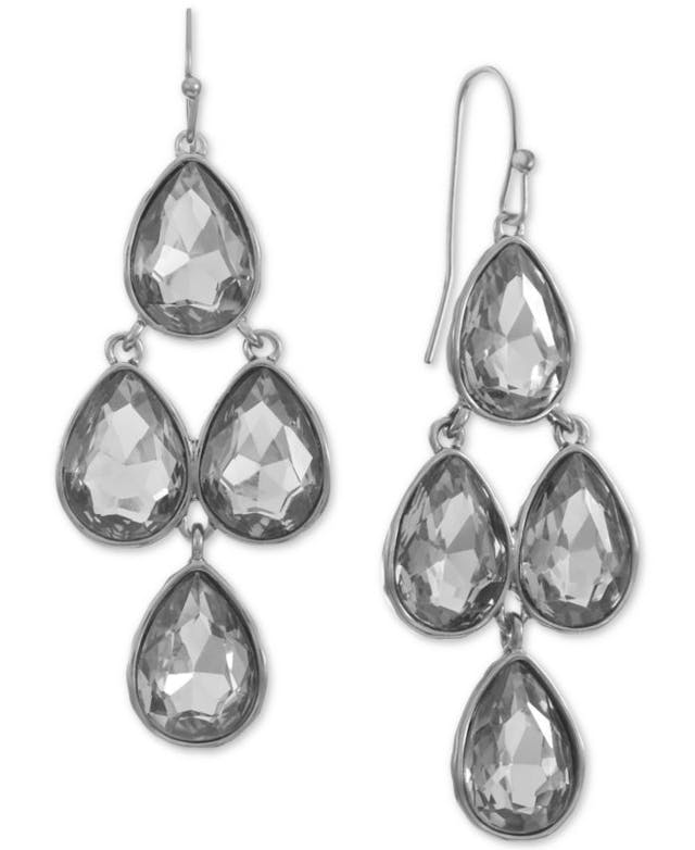 Style & Co Silver-Tone Stone Chandelier Earrings, Created for Macy's  & Reviews - Earrings - Jewelry & Watches - Macy's