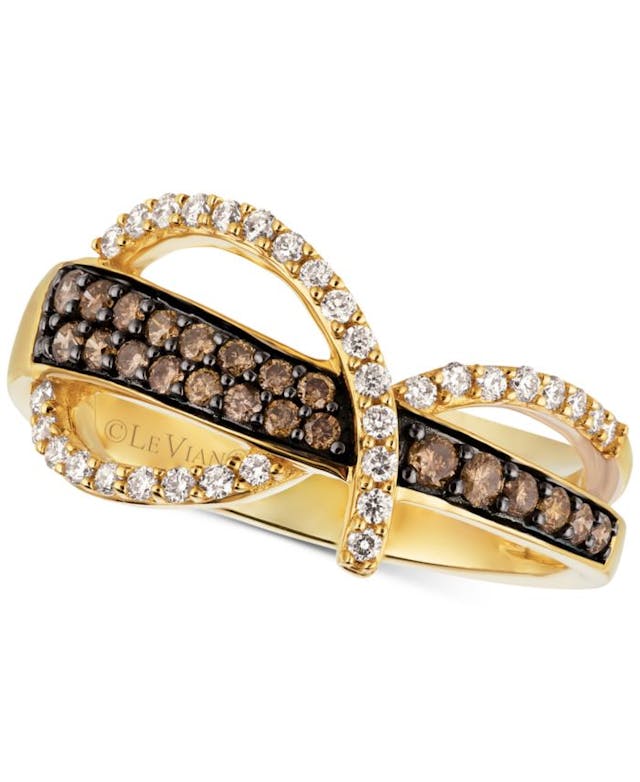 Le Vian Chocolatier® Diamond Statement Ring (1/2 ct. t.w.) in 14k Gold & Reviews - Rings - Jewelry & Watches - Macy's
