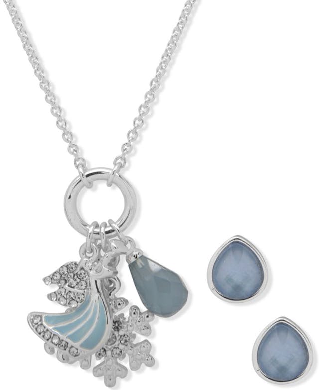 Anne Klein Silver-Tone Winter Charm Pendant Necklace & Earring Set & Reviews - Fashion Jewelry - Jewelry & Watches - Macy's