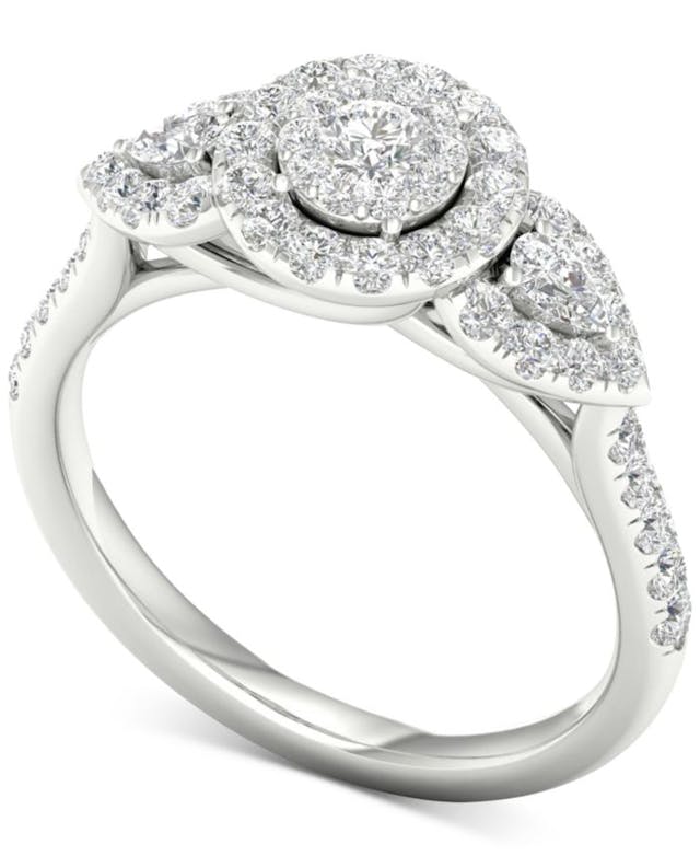 Macy's Diamond (7/8 ct. t.w.) Engagement Ring in 14k White Gold & Reviews - Rings - Jewelry & Watches - Macy's