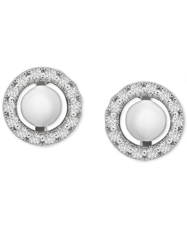 Macy's Diamond Circle Earring Jackets (1/6 ct. t.w.) in 14k White Gold & Reviews - Earrings - Jewelry & Watches - Macy's