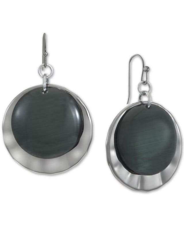 Style & Co Hematite-Tone Black Disk Drop Earrings & Reviews - Earrings - Jewelry & Watches - Macy's