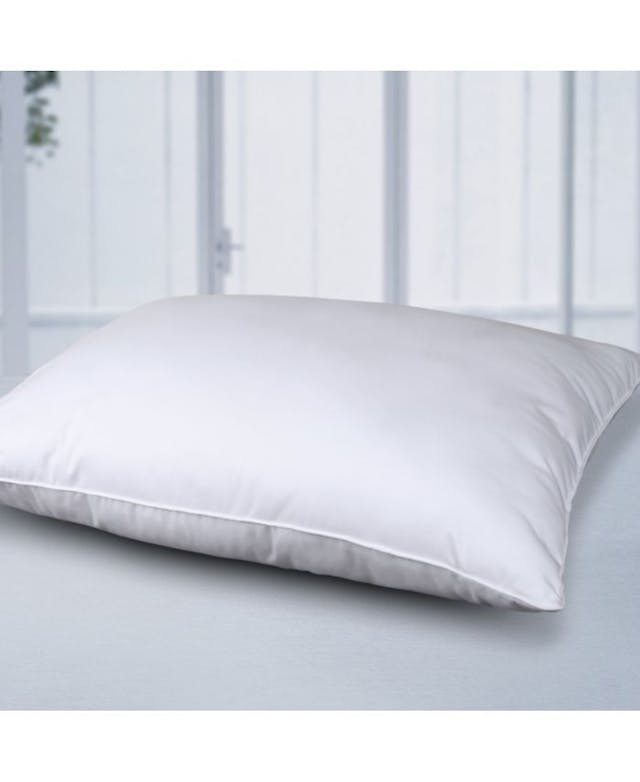 Cottonpure Self-Cooling Multi-Position Feather-Core and Cotton-Filled Soft Bed Pillow with Cotton Cover & Reviews - Bedding Collections - Bed & Bath - Macy's