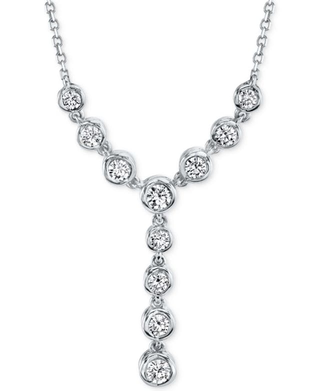 Macy's Sirena Energy Diamond Lariat (1/2 ct. t.w.) Necklace in 14k White or Yellow Gold & Reviews - Necklaces  - Jewelry & Watches - Macy's