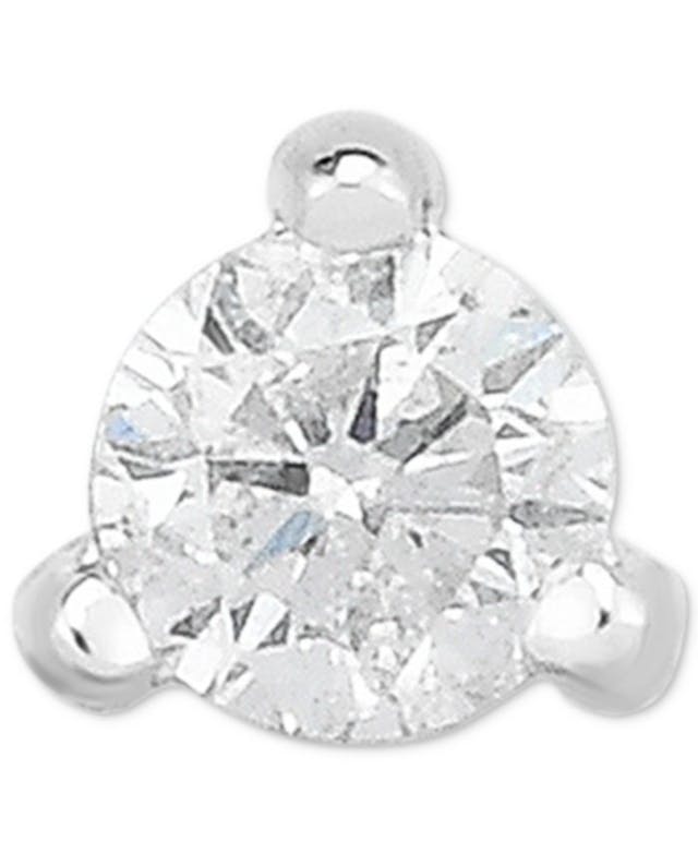 Macy's Diamond Single Stud Earring (1/10 ct. t.w.) in 14k White Gold & Reviews - Earrings - Jewelry & Watches - Macy's