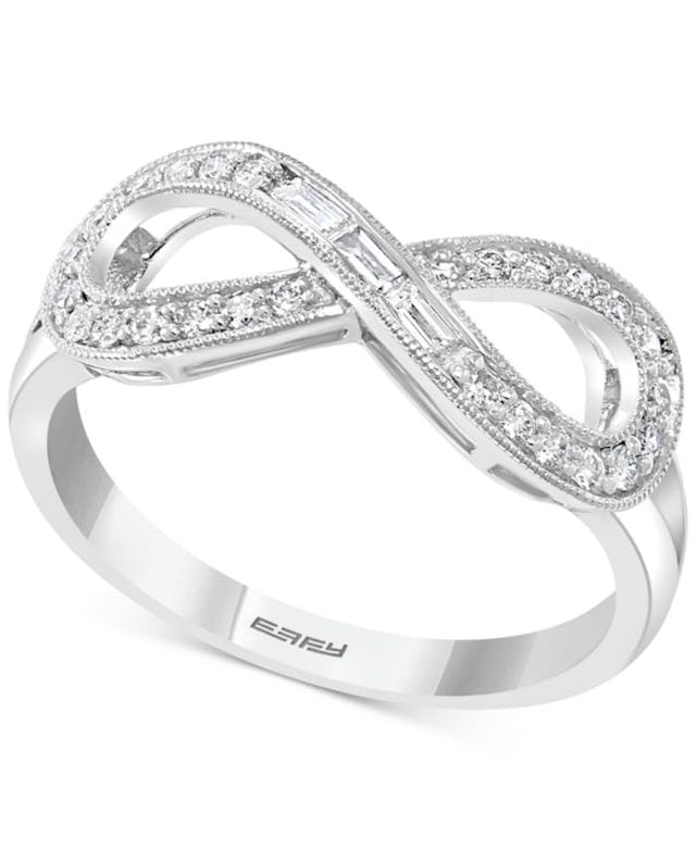 EFFY Collection EFFY® Diamond Infinity Statement Ring (1/4 ct. t.w.) in 14k White Gold & Reviews - Rings - Jewelry & Watches - Macy's
