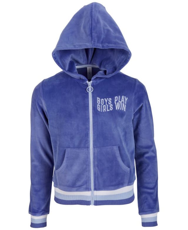 Ideology Big Girls Graphic Velour Hoodie, Created for Macy's & Reviews - Sweaters - Kids - Macy's