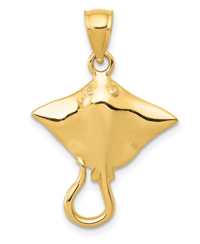 Macy's Stingray Pendant in 14k Yellow Gold & Reviews - Necklaces  - Jewelry & Watches - Macy's