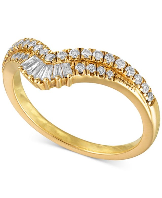 Macy's Diamond Chevron Statement Ring (3/8 ct. t.w.) in 14k Gold & Reviews - Rings - Jewelry & Watches - Macy's