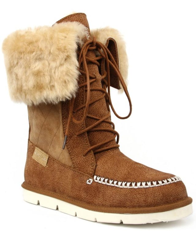 SUPERLAMB Women's Lace Up Altai Wide Calf Boots & Reviews - Boots - Shoes - Macy's