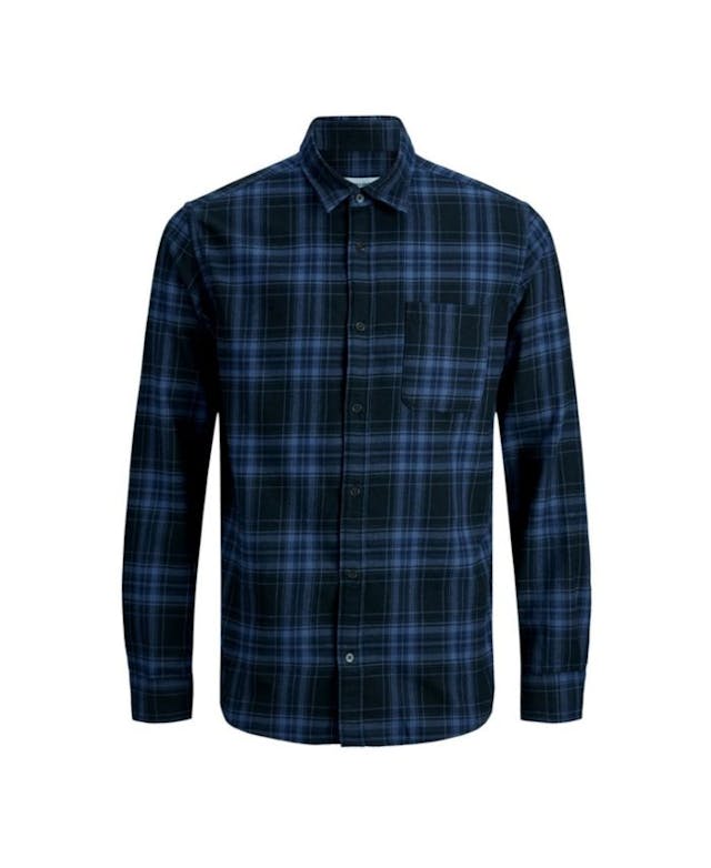 Jack & Jones Men's Essential Flat Collar Long Sleeve Check Shirt & Reviews - Casual Button-Down Shirts - Men - Macy's