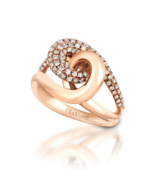 Le Vian Knots™ Vanilla Diamonds® (3/4 ct. t.w.) Ring in 14k Rose Gold & Reviews - Rings - Jewelry & Watches - Macy's