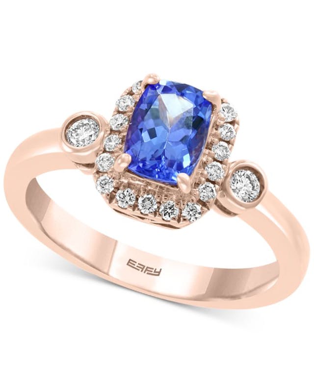 EFFY Collection EFFY® Tanzanite (3/4 ct. t.w.) and Diamond (1/4 ct. t.w.) Ring in 14k Rose Gold & Reviews - Rings - Jewelry & Watches - Macy's