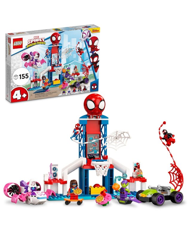 LEGO® Marvel Spidey and His Amazing Friends Spider-Man Web quarters Hangout Building Kit, 155 Pieces & Reviews - All Toys - Macy's