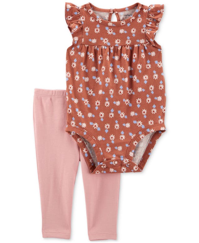 Carter's Baby Girls 2-Pc. Floral-Print Bodysuit & Pants Set & Reviews - Sets & Outfits - Kids - Macy's