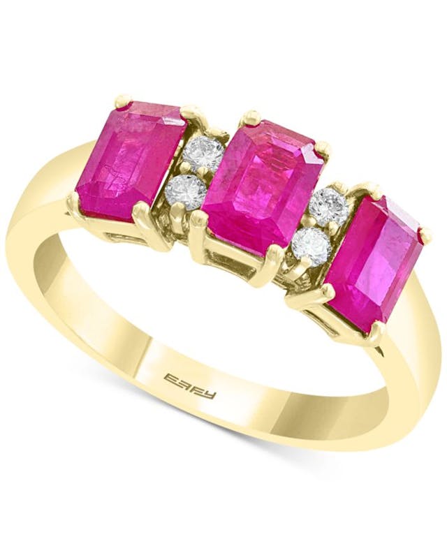 EFFY Collection EFFY® Ruby (2 ct. t.w.) & Diamond (1/10 ct. t.w.) Ring in 14k Gold & Reviews - Rings - Jewelry & Watches - Macy's
