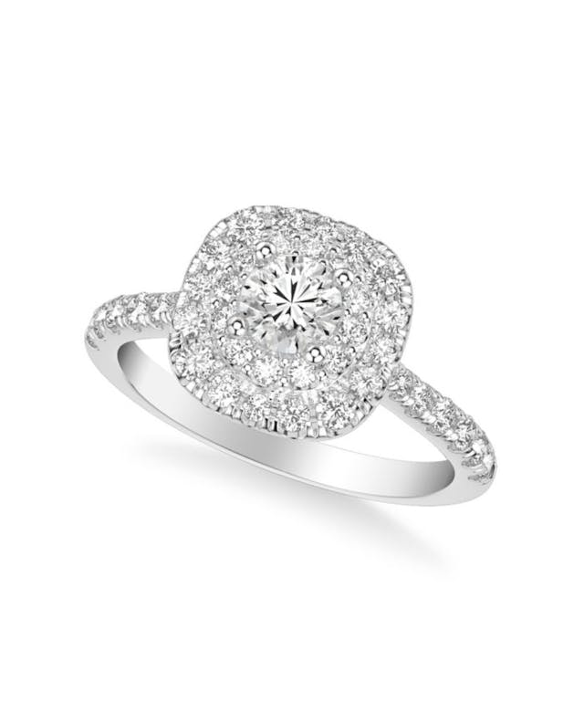 Macy's Diamond Halo Engagement Ring (1 1/4 ct. t.w.) in 14k White, Yellow or Rose Gold & Reviews - Rings - Jewelry & Watches - Macy's