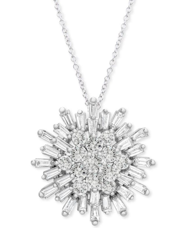 Wrapped in Love Diamond Starburst 20" Pendant Necklace (1-1/2 ct. t.w.) in 14k White Gold, Created for Macy's & Reviews - Necklaces  - Jewelry & Watches - Macy's