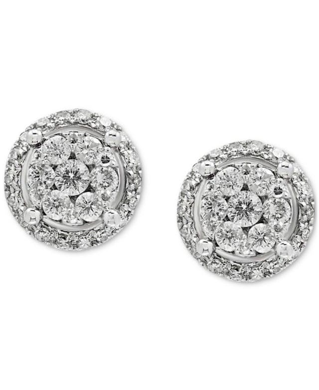 EFFY Collection EFFY® Diamond Cluster Stud Earrings (1/2 ct. t.w.) in 14k White Gold & Reviews - Earrings - Jewelry & Watches - Macy's