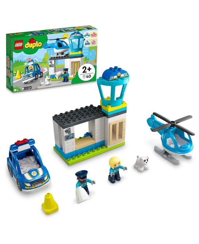 LEGO® Duplo Rescue Police Station and Helicopter Building Toy Play set, 40 Pieces & Reviews - All Toys - Macy's