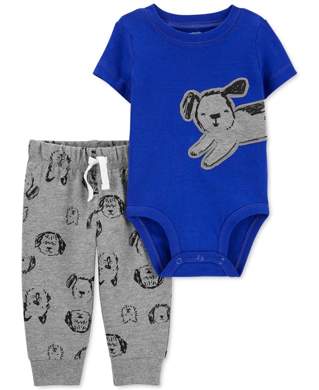 Carter's Baby Boys 2-Pc. Dog Bodysuit & Pants Set & Reviews - Sets & Outfits - Kids - Macy's