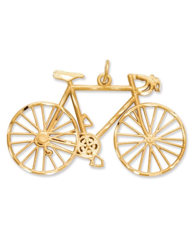 Macy's 14k Gold Charm, Diamond-Cut Bicycle Charm & Reviews - Jewelry & Watches - Macy's