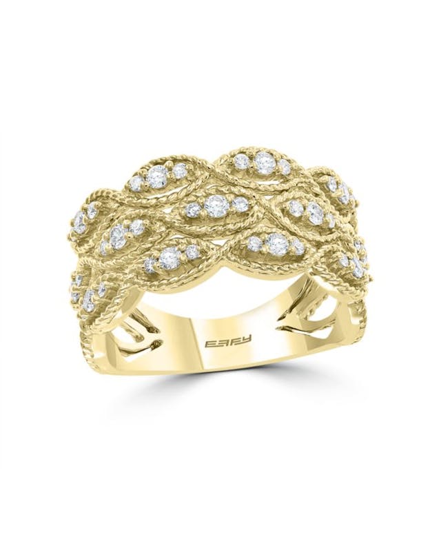 EFFY Collection D'ORO By EFFY Diamond (1/2 ct. t.w.) Ring in 14k Yellow Gold & Reviews - Rings - Jewelry & Watches - Macy's