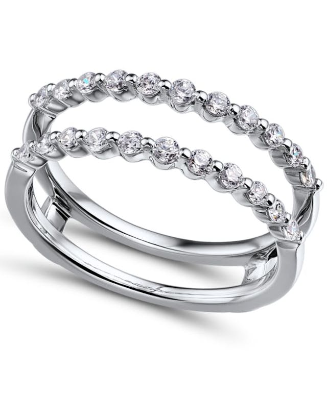 Macy's Diamond (1/2 ct. t.w.) Ring Enhancer in 14K White Gold & Reviews - Rings - Jewelry & Watches - Macy's