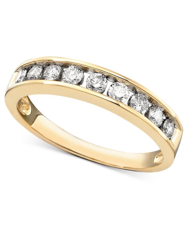 Macy's Diamond Channel Ring in 14k Gold (1/2 ct. t.w.) & Reviews - Rings - Jewelry & Watches - Macy's