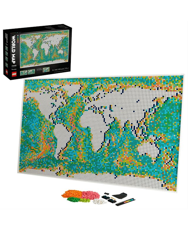 LEGO® World Map 11695 Pieces Toy Set & Reviews - All Toys - Macy's