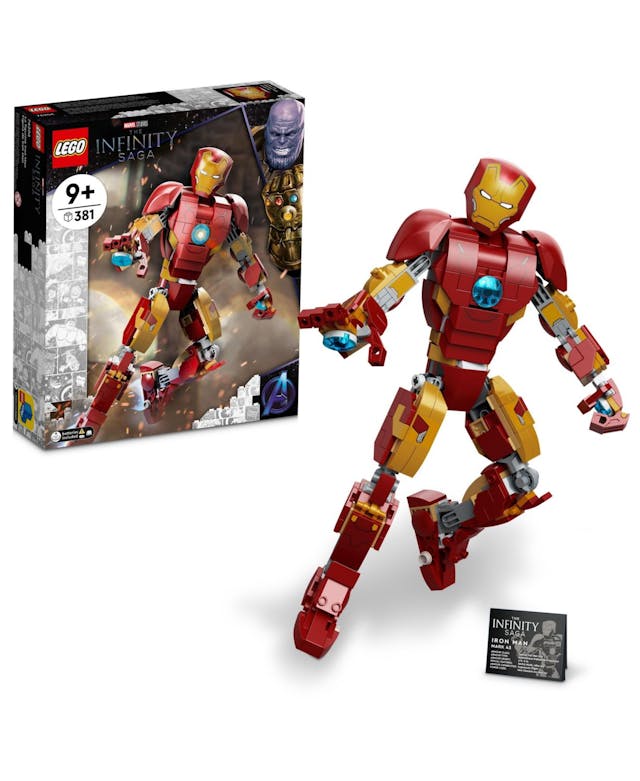 LEGO® Marvel Iron Man Figure Building Kit, Realistic Model for Play and Display, 381 Pieces & Reviews - All Toys - Macy's