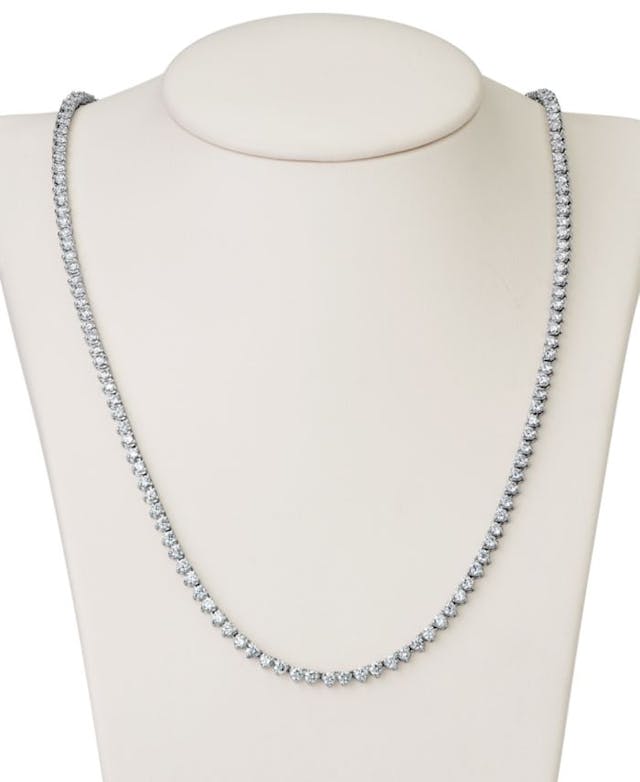 Macy's Certified Diamond All-Around 17" Tennis Necklace (6 ct. t.w.) in 14k White Gold & Reviews - Necklaces  - Jewelry & Watches - Macy's