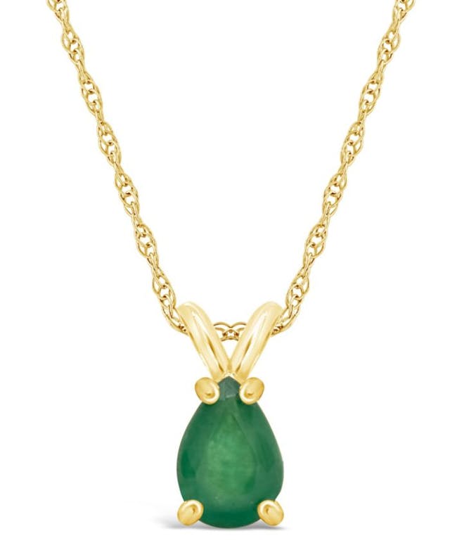 Macy's Emerald (3/4 ct. t.w.) Pendant Necklace in 14k Yellow Gold & Reviews - Necklaces  - Jewelry & Watches - Macy's