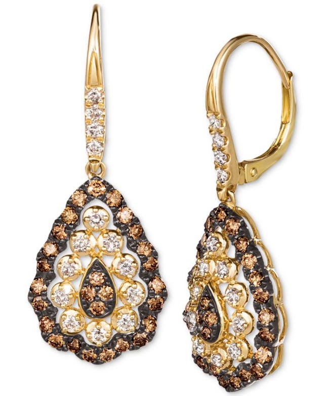 Le Vian Chocolate Diamond (7/8 ct. t.w.) & Nude Diamond (1/2 ct. t.w.) Drop Earrings in 14k Gold & Reviews - Earrings - Jewelry & Watches - Macy's